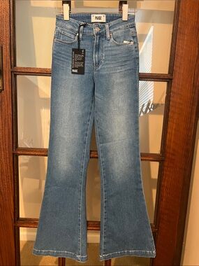 PAIGE Medium Blue Flare Jeans